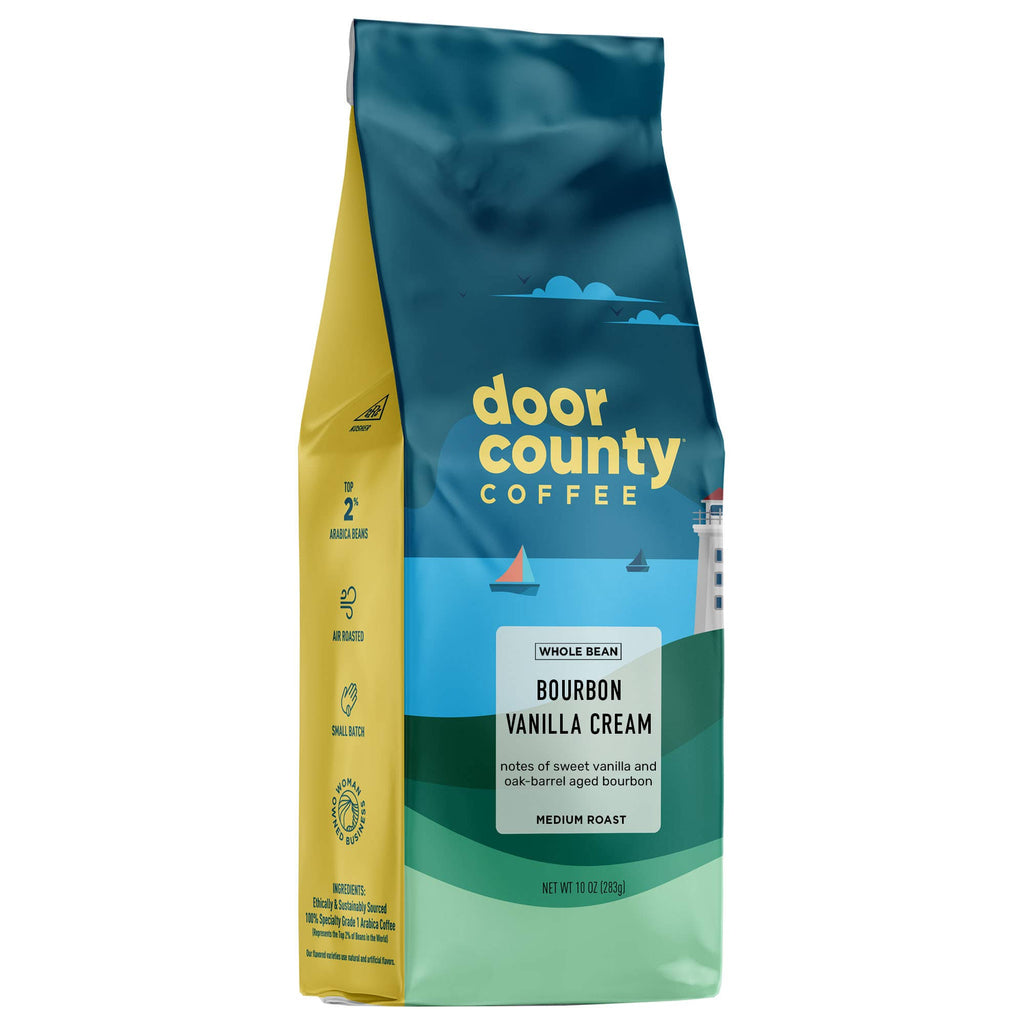10oz Bourbon Vanilla Crème Flavored Coffee WHOLE BEAN