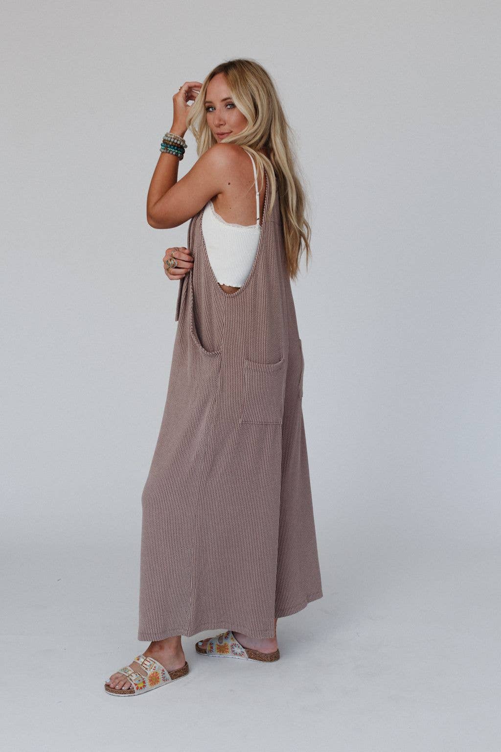 Urban Light Textured Jumpsuit - Acorn