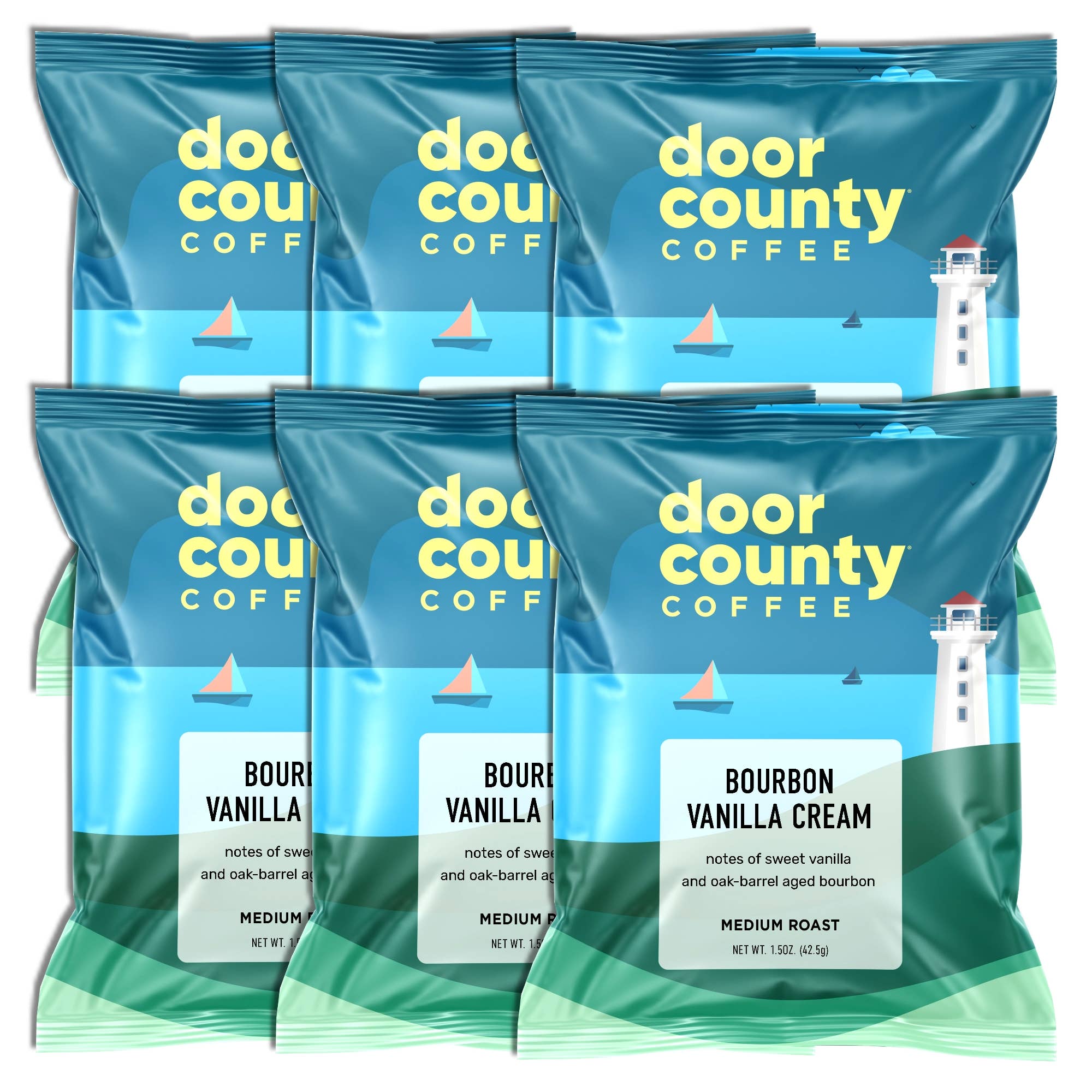 Bourbon Vanilla Creme Flavored Coffee, 1.5oz, 6 pack