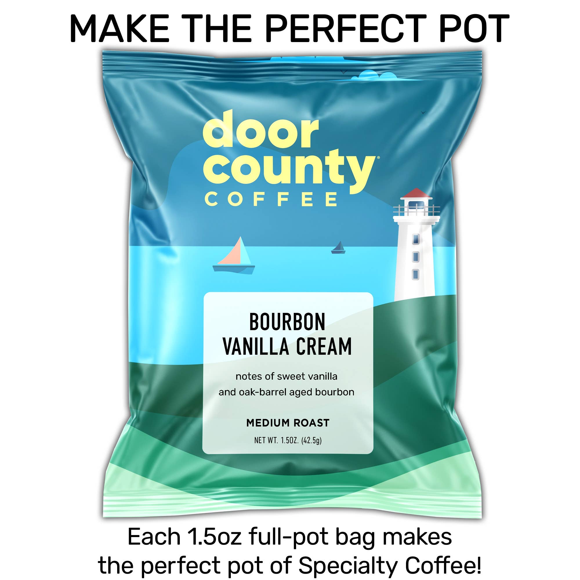 Bourbon Vanilla Creme Flavored Coffee, 1.5oz, 6 pack