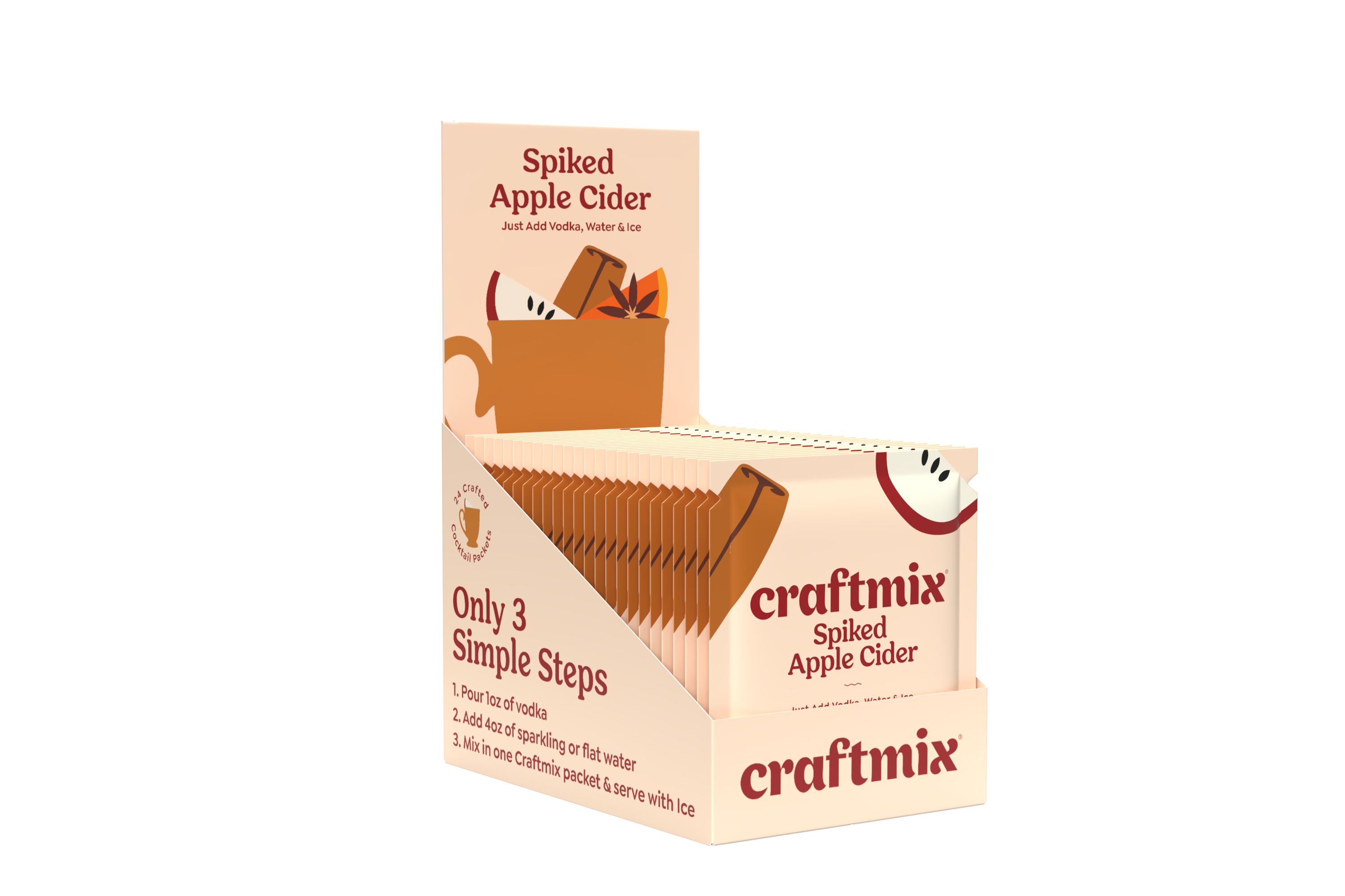 Spiked Apple Cider Cocktail / Mocktail Mixer - 24ct Caddy