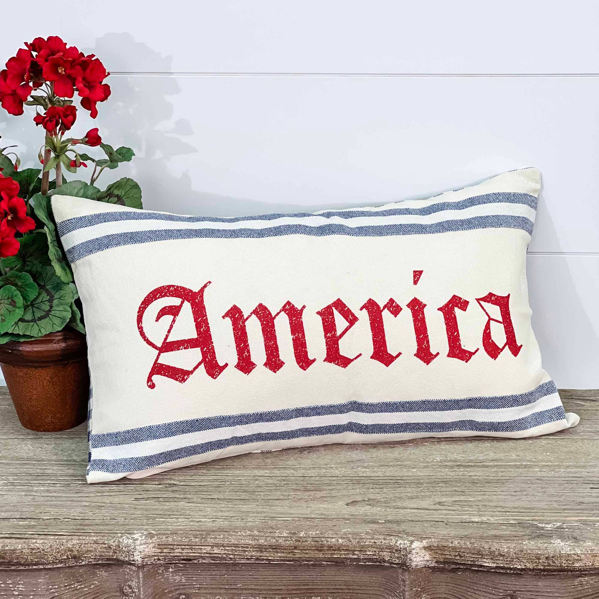 Doylestown America Pillow Cover 20Lx12W