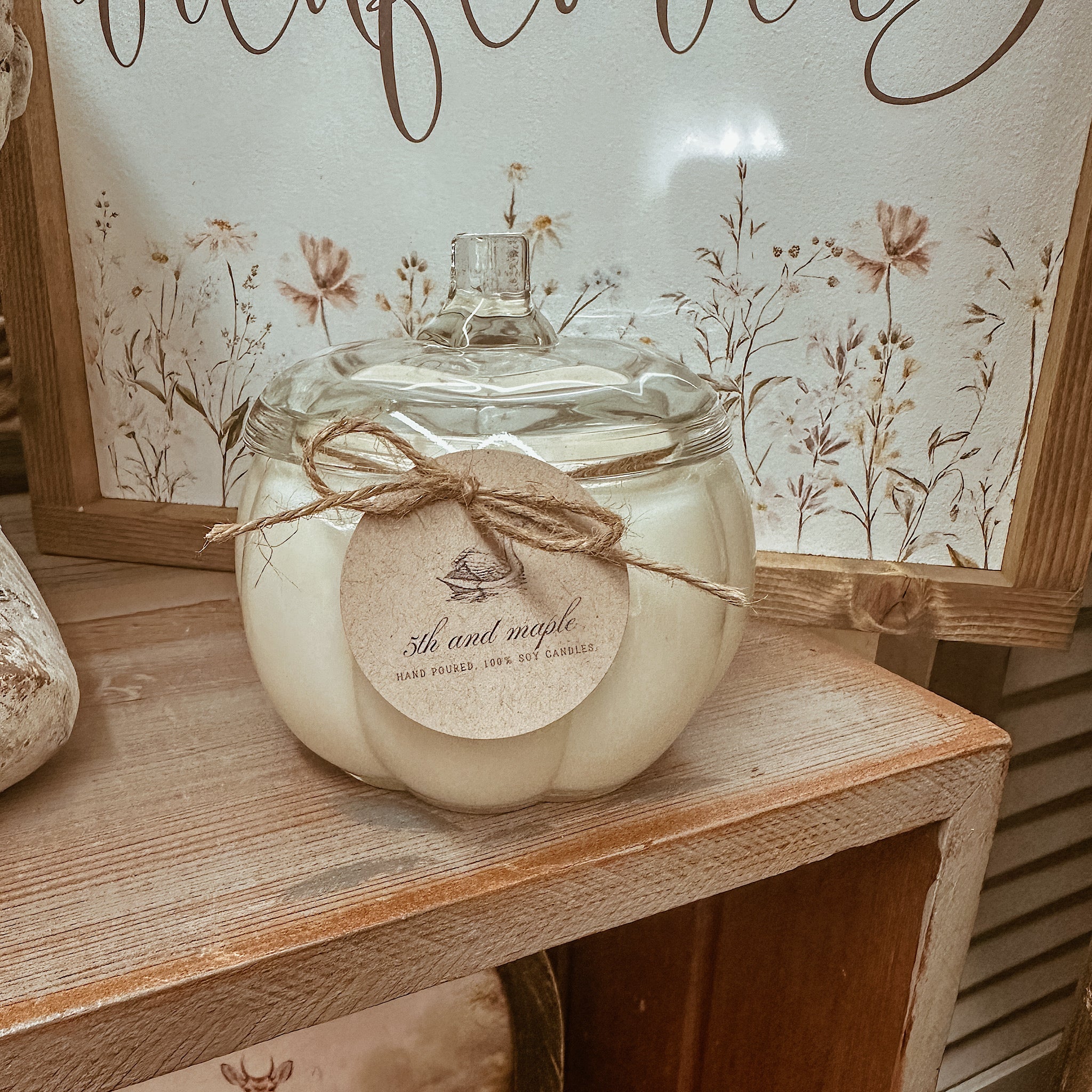 clear pumpkin candle 14 oz
