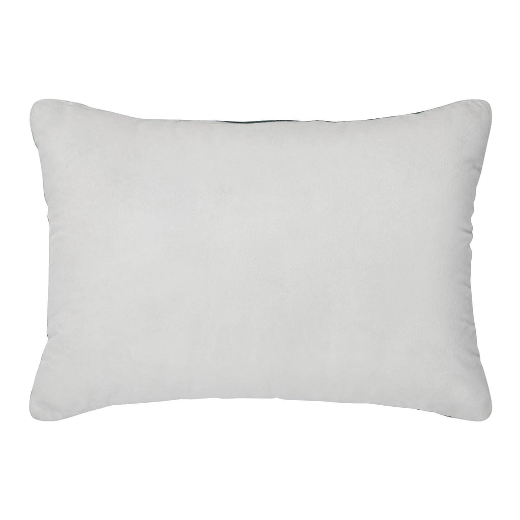 4 Christmas Trees Green Velvet Pillow 14x10