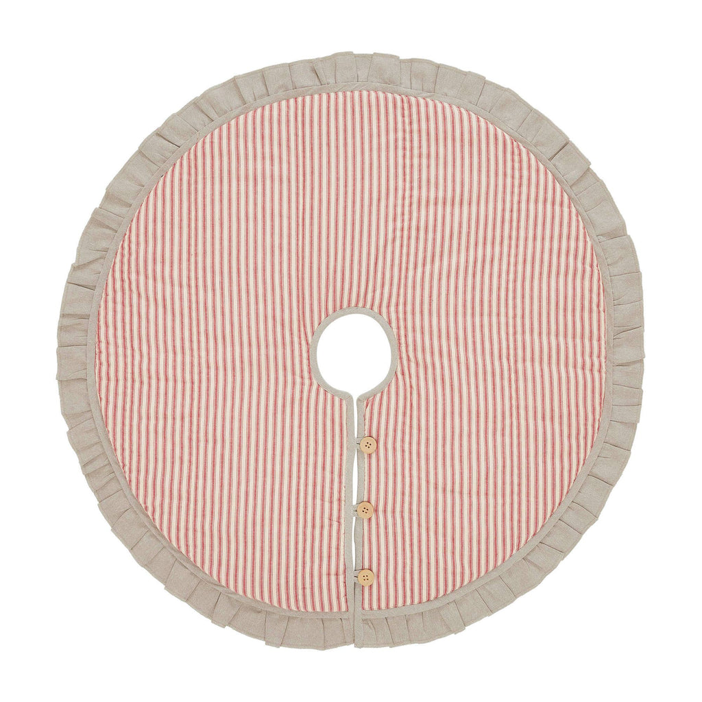 Sawyer Mill Red Ticking Stripe Tree Skirt 36