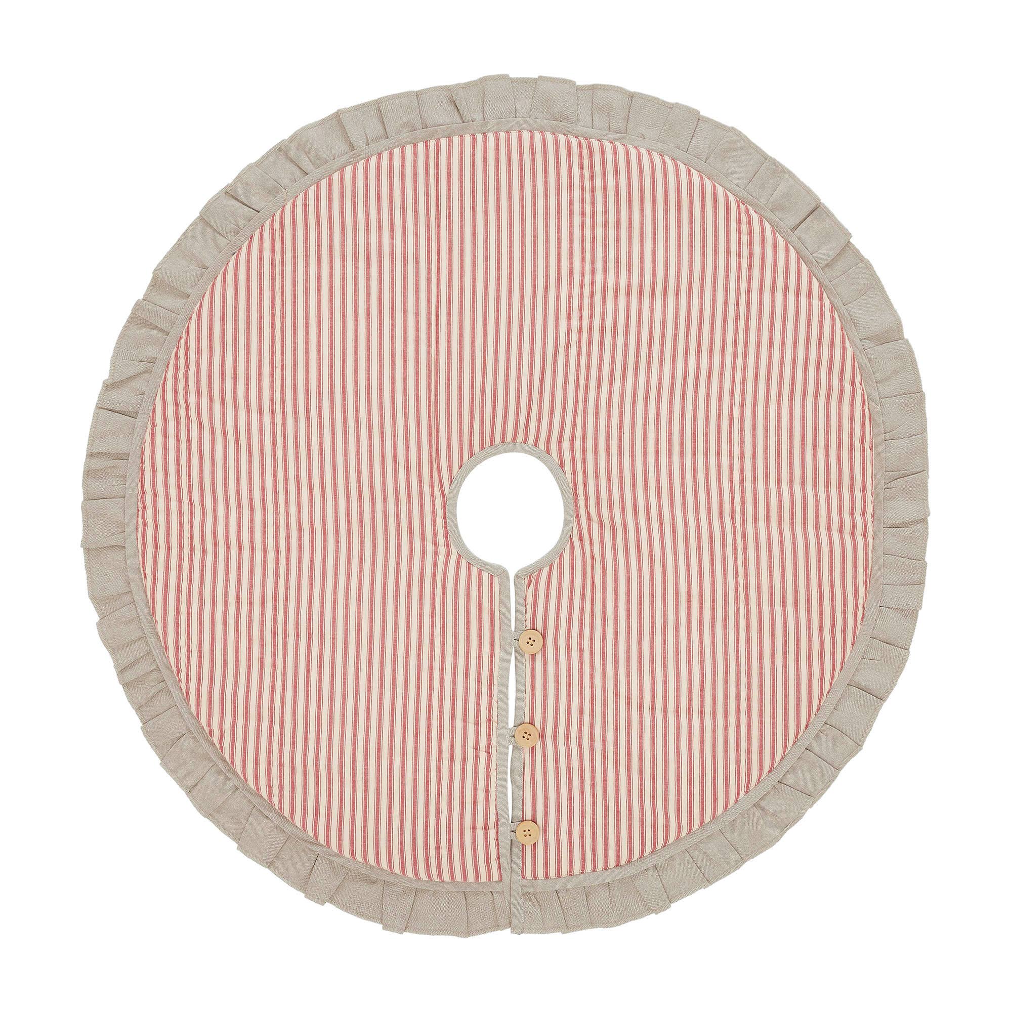 Sawyer Mill Red Ticking Stripe Tree Skirt 36