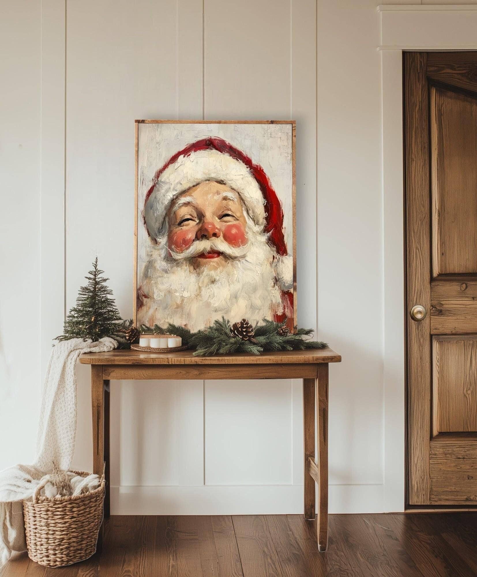 Santa Claus Wall Decor - Framed Canvas