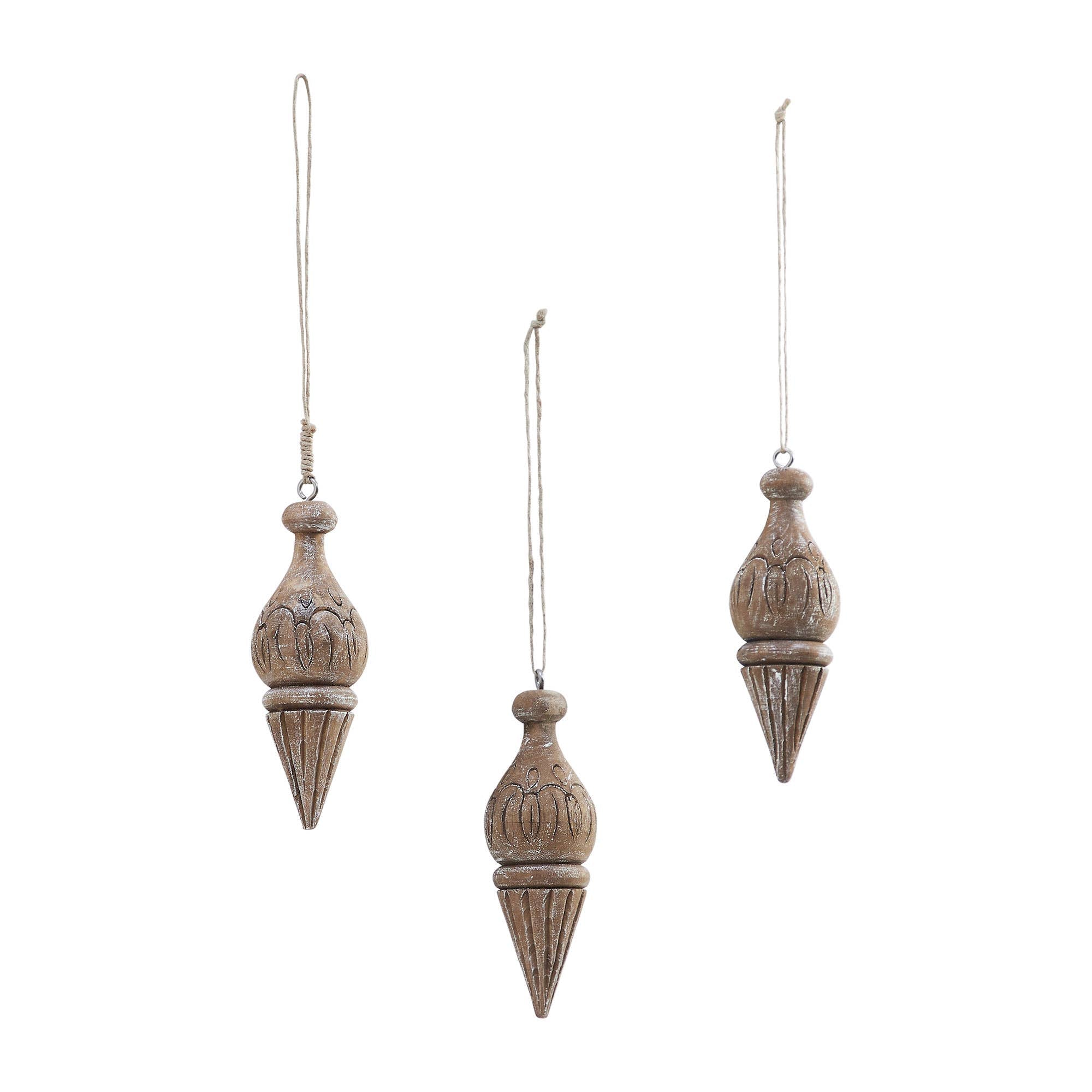 Cottage Finial Ornament Feathered Finish